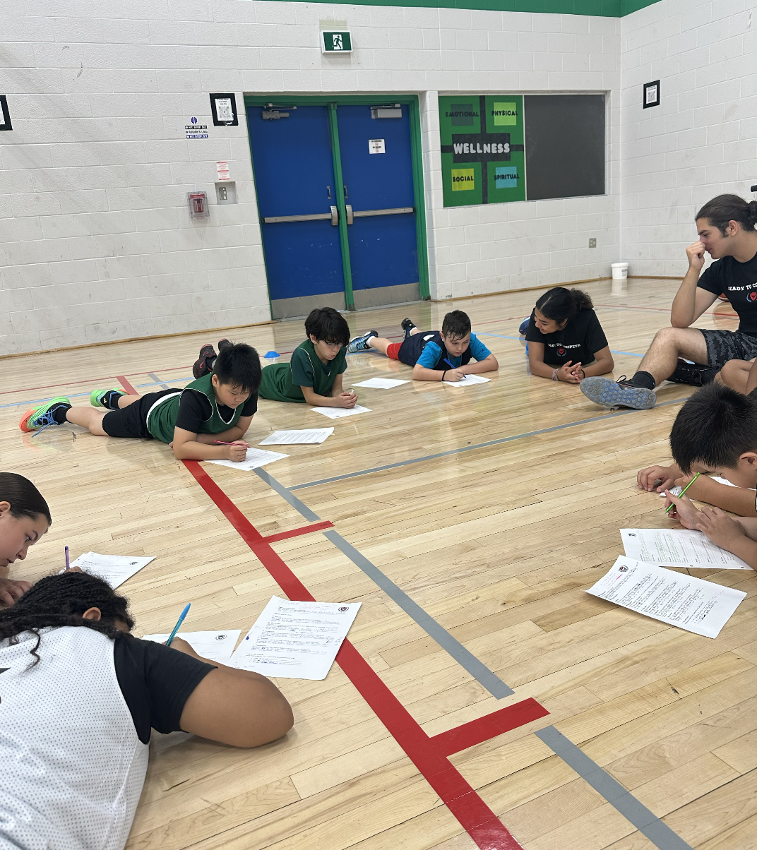 Junior Athletics basketball camp players training